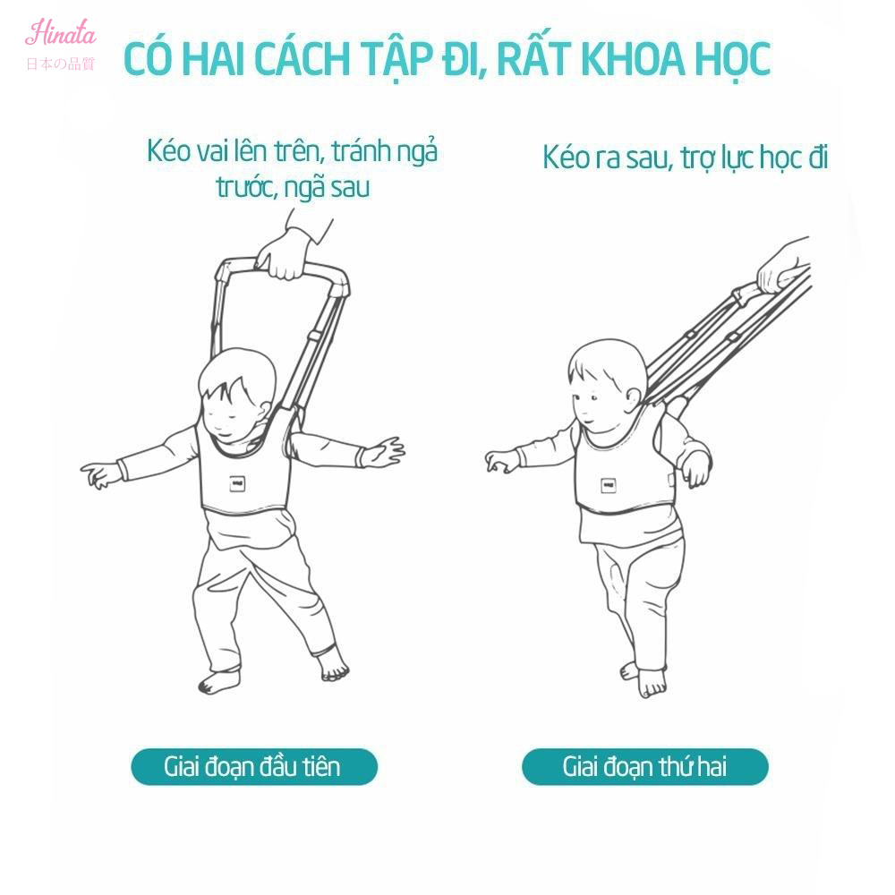 Đai tập đi cho bé HINATA - Có đệm nách tránh cọ xát, an toàn cho trẻ nhỏ tập đi DTD03