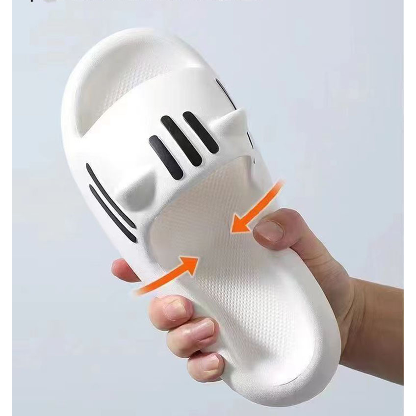 Dép bánh mì quai ngang nam nữ chống trơn trượt êm chân, Dép quai ngang nữ nhựa mềm hình hổ thoáng khí chống trơn trượt