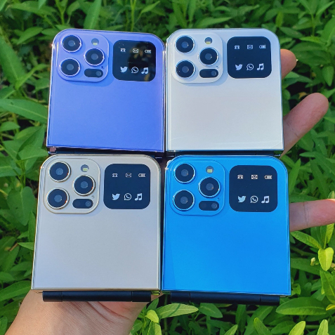 Điện thoại nắp gập i15Pro 3 mắt 2 sim mới nguyên hộp bảo hành 12 tháng hình thức đẹp lạ