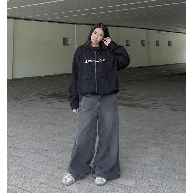 Áo đặc biệt Drg zip hoodie - black 22billion