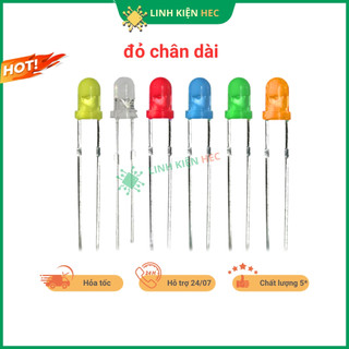 LED 5mm màu đỏ chân dài 10 chiếc chất lượng cao linhkienhec