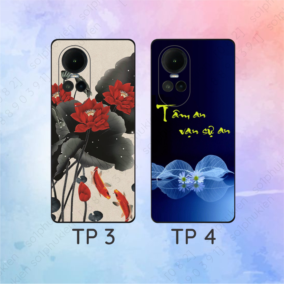 Ốp lưng Oppo Reno 10 5G / Oppo Reno 10 Pro 5G  dẻo đen in hình thư pháp, nhiều mẫu thiết kế đẹp