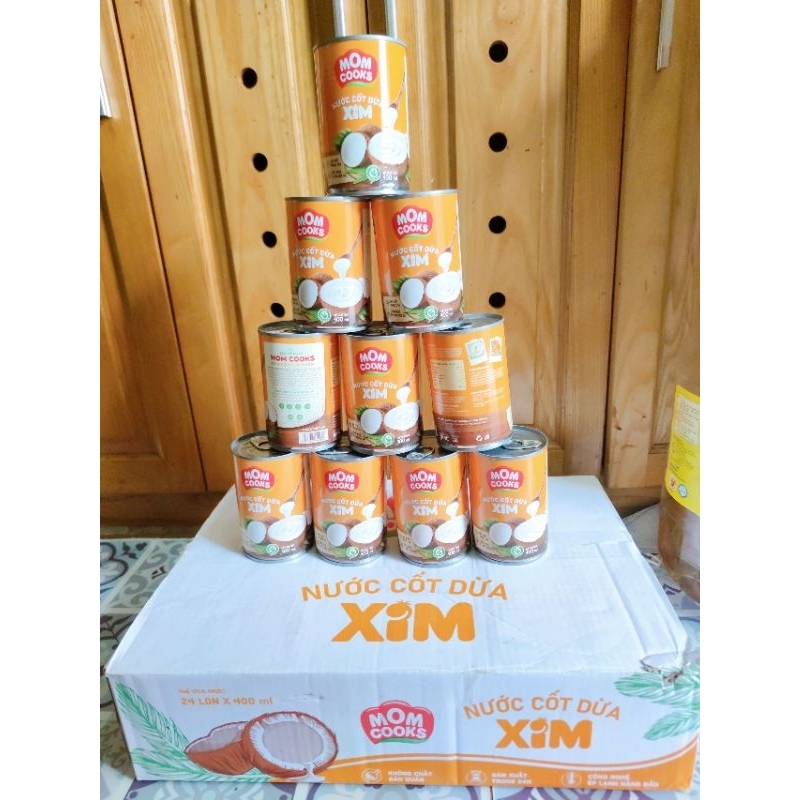 Nước cốt dừa tươi XIM MOM COOKS  chuẩn keto 400ml
