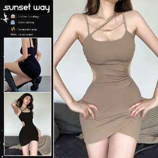 Đầm Mini Hai Dây Ôm Dáng Không Tay Thời Trang  Cho Nữ