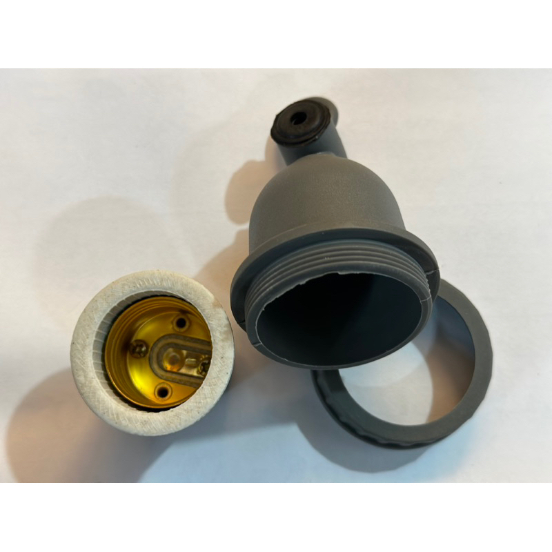 Đui đèn chịu nhiệt cao -E27 miệng vặn bằng sứ chống cháy bọc nhựa cao cấp chịu nhiệt cao - Đui sứ chịu nhiệt