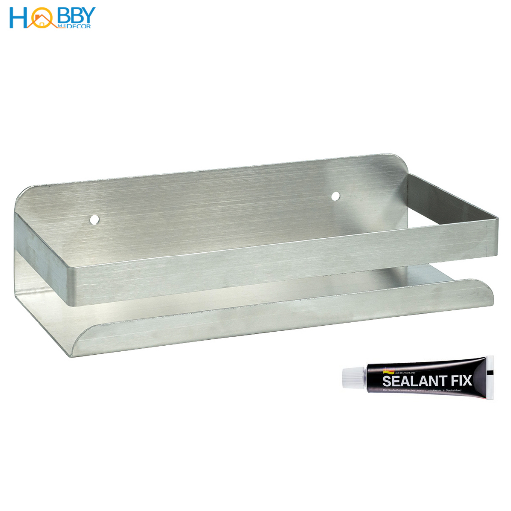 Kệ để đồ phòng tắm inox 304 dán tường Hobby home decor KCNX23 có keo