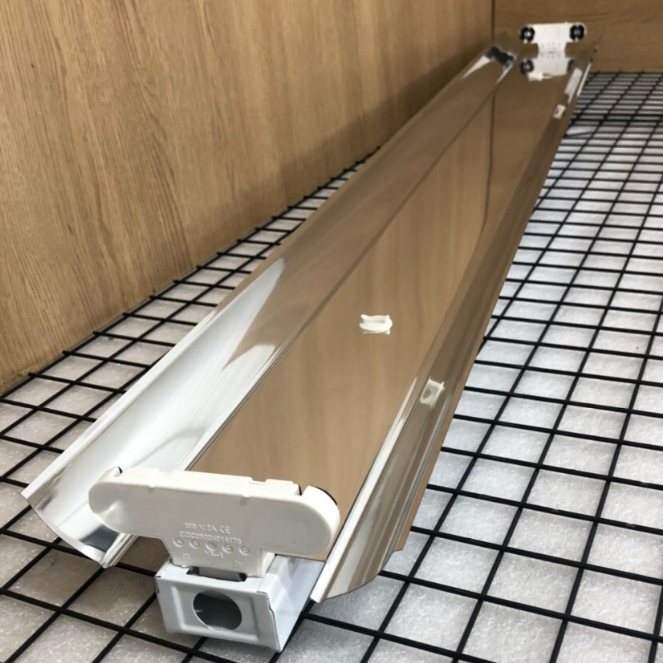 Combo 10 máng đèn led 1.2m inox đôi có chóa phản quang - Máng Đèn LED Chóa Đôi Inox 1.2M INO-C2-120