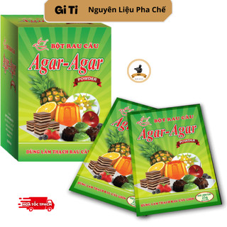 Agar bột rau câu giòn hộp/bột rau câu hoàng yến 10 gói
