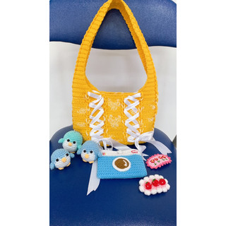 móc khoá bé nấm,len handmade