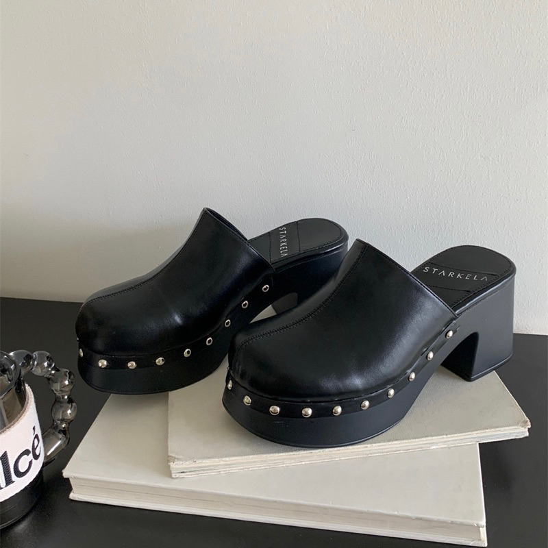 Giày sục gót vuông mũi tròn siêu nhẹ Starkela cao cấp 665