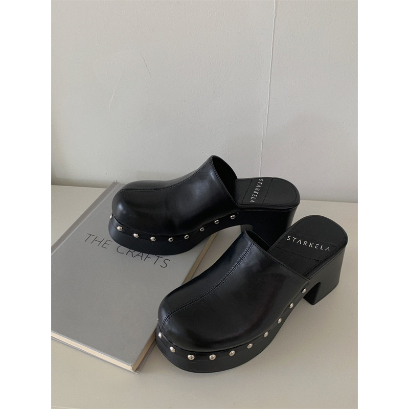 Giày sục gót vuông mũi tròn siêu nhẹ Starkela cao cấp 665