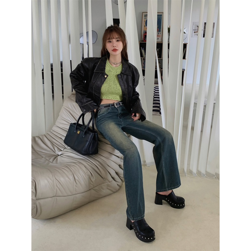 Giày sục gót vuông mũi tròn siêu nhẹ Starkela cao cấp 665