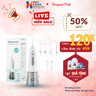 Máy tăm nước cầm tay GODWELL 4 chế độ kèm 4 đầu thay thế dung tích 250ml làm sạch khoang miệng