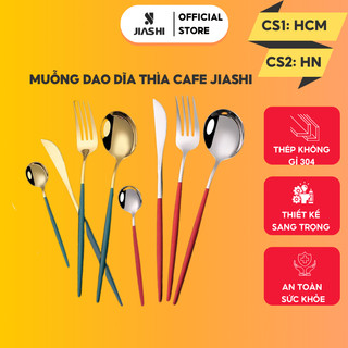 Muỗng dao dĩa thìa cafe Jiashi cá nhân, gia đình, văn phòng Inox 304 full màu MDD01