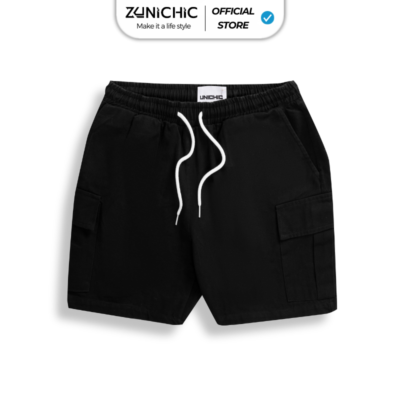 Quần Lửng Nam Kaki Màu Đen, Xanh lá, Kem Quần Short Nam Tập Gym, Chạy Bộ QDHH420 Unichic