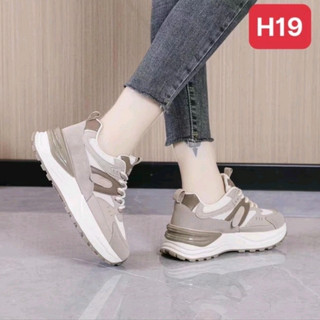 Giày thể thao độn đế phối màu