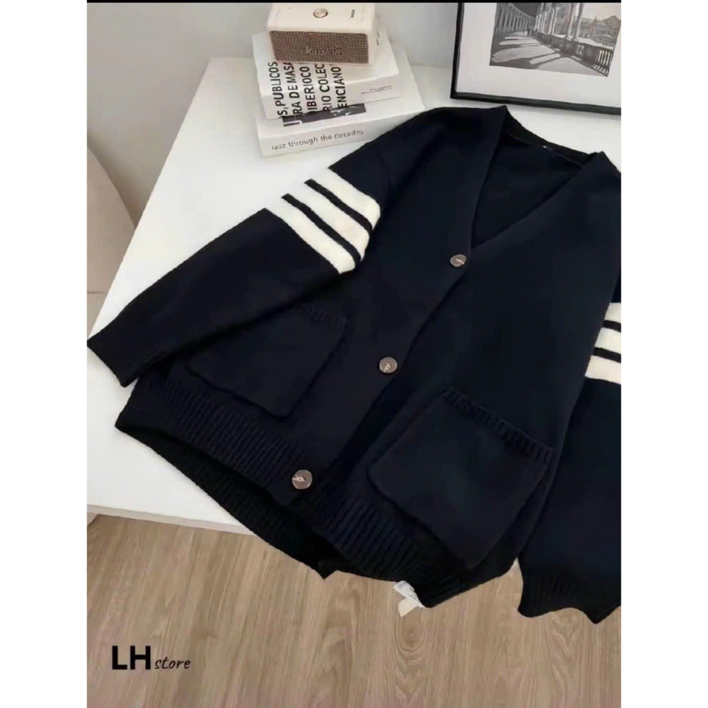 Áo cardigan tay sọc Vân.Melo hot hit douyin Trung