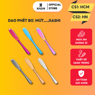 Dao phết bơ, mứt, pho mai, cắt bánh mì JIASHI chuyên dụng Inox 304 chống gỉ mạ màu sáng bóng DPB01
