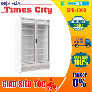Tủ mát Sanden inverter 1000L SPB-1000 nhập khẩu Thái Lan, có sấy kính, dàn đồng, không đóng tuyết