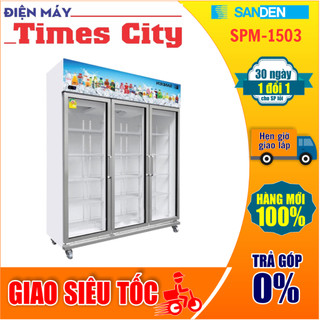Tủ mát sanden intercool spm-1503 3 cánh 1590l