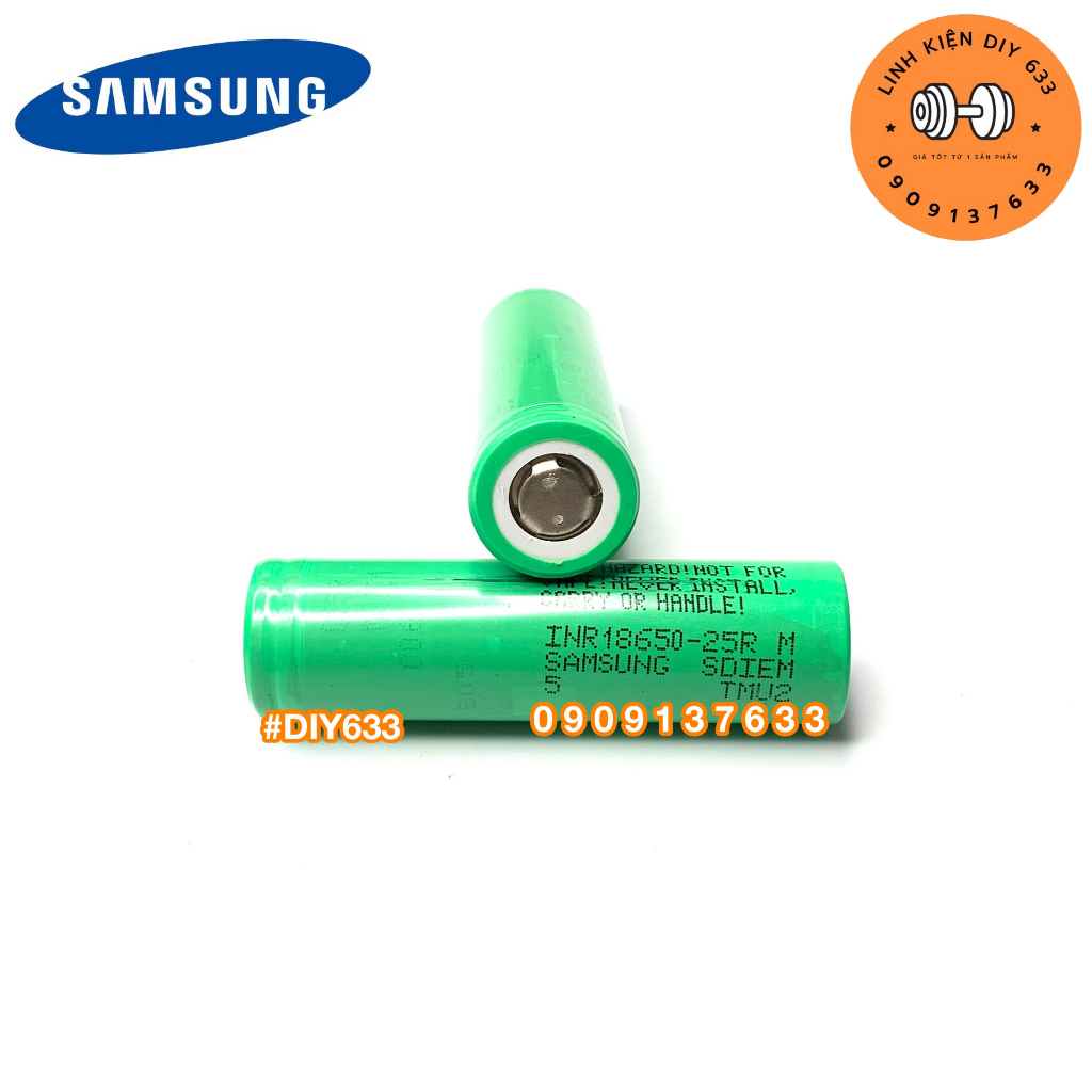 Pin tháo máy Samsung 25R 18650 xả 20A 10C chọn nội trở