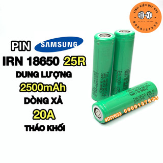 [Tháo khối] Pin tháo máy Samsung 25R 18650 xả 20A 10C chọn nội trở (DIY633)