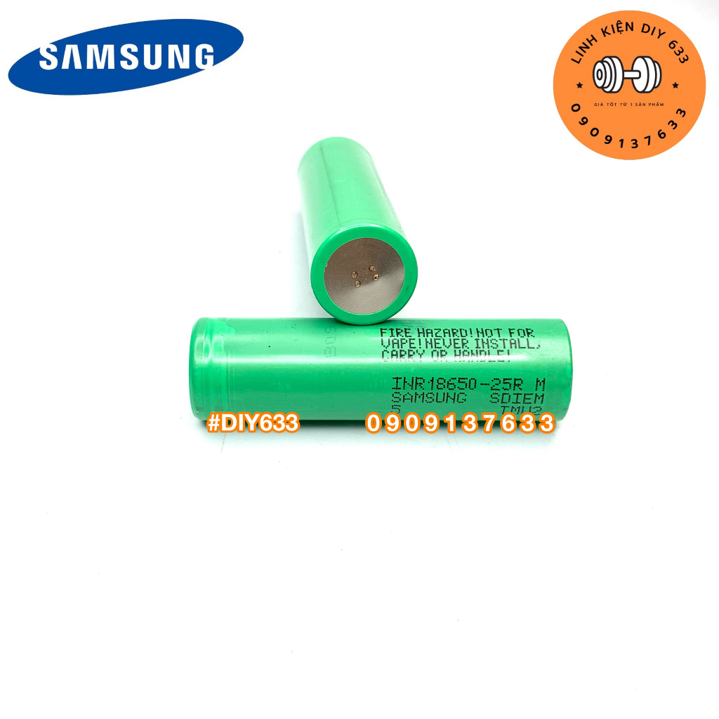 Pin tháo máy Samsung 25R 18650 xả 20A 10C chọn nội trở