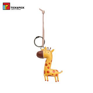 Móc Khóa Da Thủ Công TICK & PICK Túi Xách, Balo, Chìa Khóa  Hình Hươu Cao Cổ Dễ Thương - Giraffe