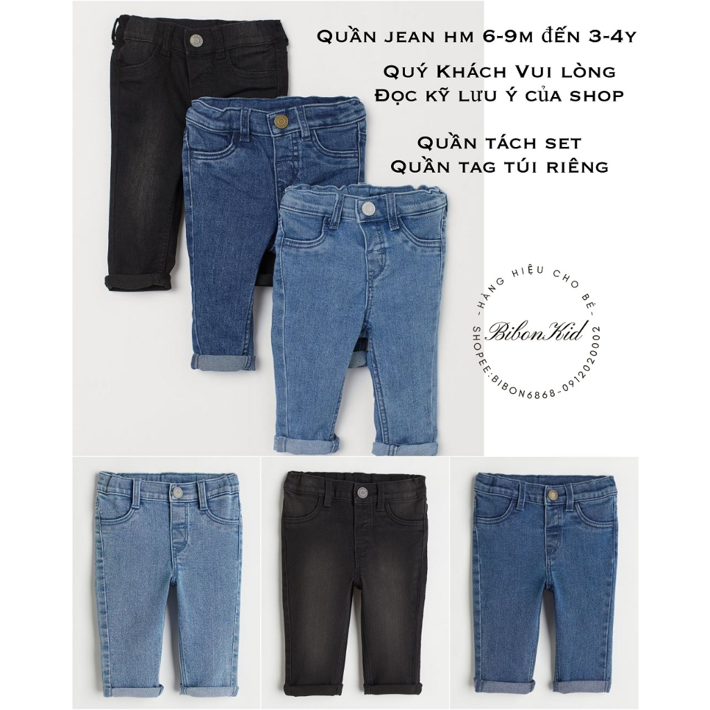 Quần jean HM UK/US/JP/KR/CN 6-9m đến 3-4y