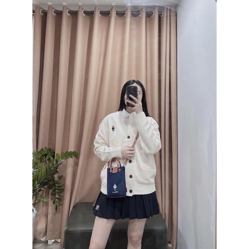 Áo Khoác Cardigan Whoau Cổ Tim Chính Hãng 💯