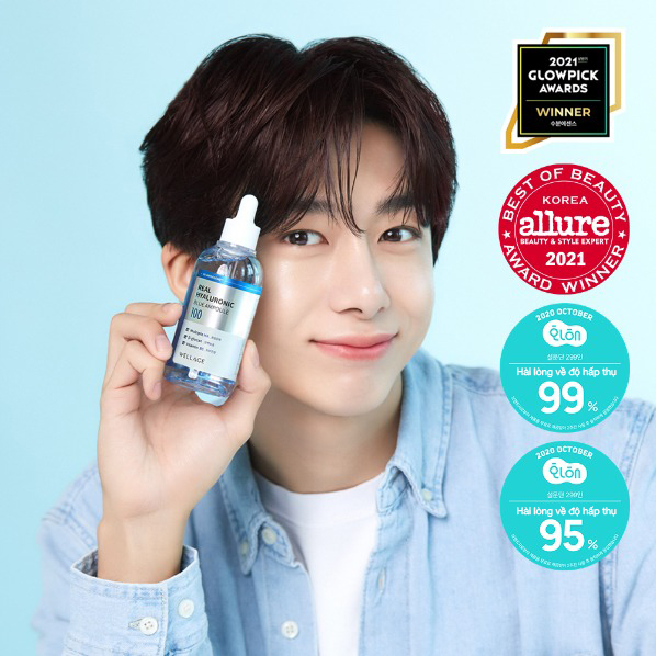 SN0410- Combo Ampoule Real HA TM Wellage 75ml + Kem dưỡng Cica WELLAGE  80ml tặng 1 masscara + 1 kẻ mắt