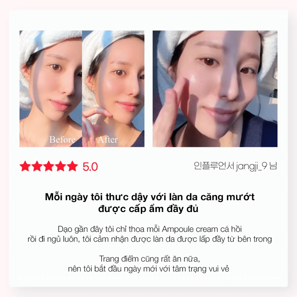 SN0455- Kem dưỡng kiêm tinh chất 2in1 cá hồi NANNA SALMON SPIDER AMPULE Cream chiết xuất 50000PPM 300ml