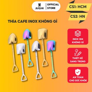 Thìa cafe Inox 304 Jiashi nhiều màu pha trà, ăn bánh kem, tráng miệng phủ bóng sang trọng MTC03
