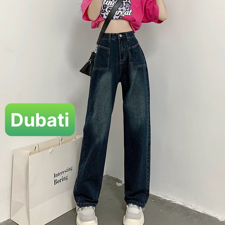 QUẦN JEAN BAGGY NỮ CHẤT BÒ XANH ỐNG SUÔNG RỘNG TÚI KIỂU LƯNG CAO NÂNG MÔNG CAO CẤP- DB 0810- DUBATI FASHION