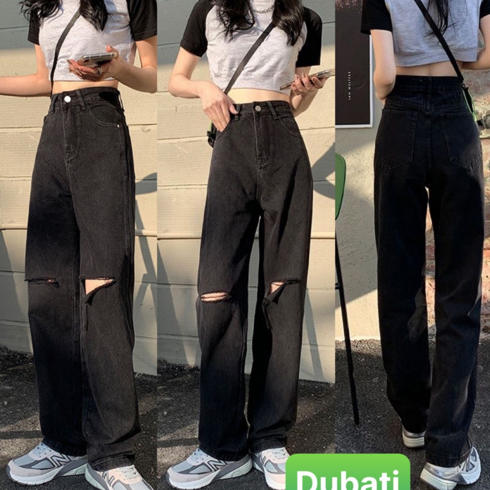 QUẦN JEAN BAGGY NỮ CHẤT BÒ XANH ỐNG SUÔNG RỘNG TÚI KIỂU LƯNG CAO NÂNG MÔNG CAO CẤP- DB 0810- DUBATI FASHION