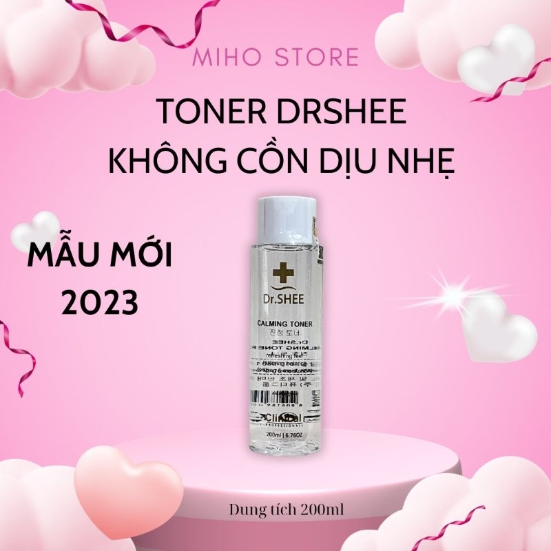 Toner cải thiện lỗ chân lông Drshee Calming Toner Dr.Shee 200 ml nước cân bằng da cấp ẩm cho mọi loại da