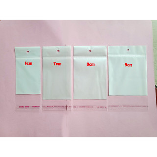 Lẻ100 Túi OPP sữa dán miệng và có lỗ treo nhiều size gói quà tặng - mouse love rice