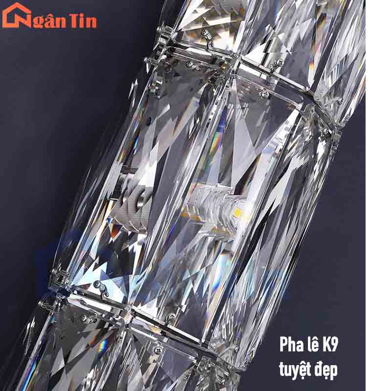 Đèn pha lê ốp tường treo tường gắn tường trang trí phòng khách phòng ngủ Led 220V GT3028 Ngân Tin