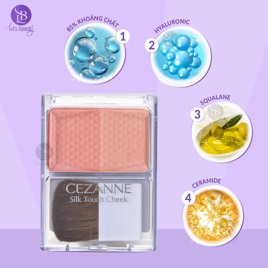 Phấn má hồng bắt sáng Cezanne Cheek & Highlight Nhật Bản 4g