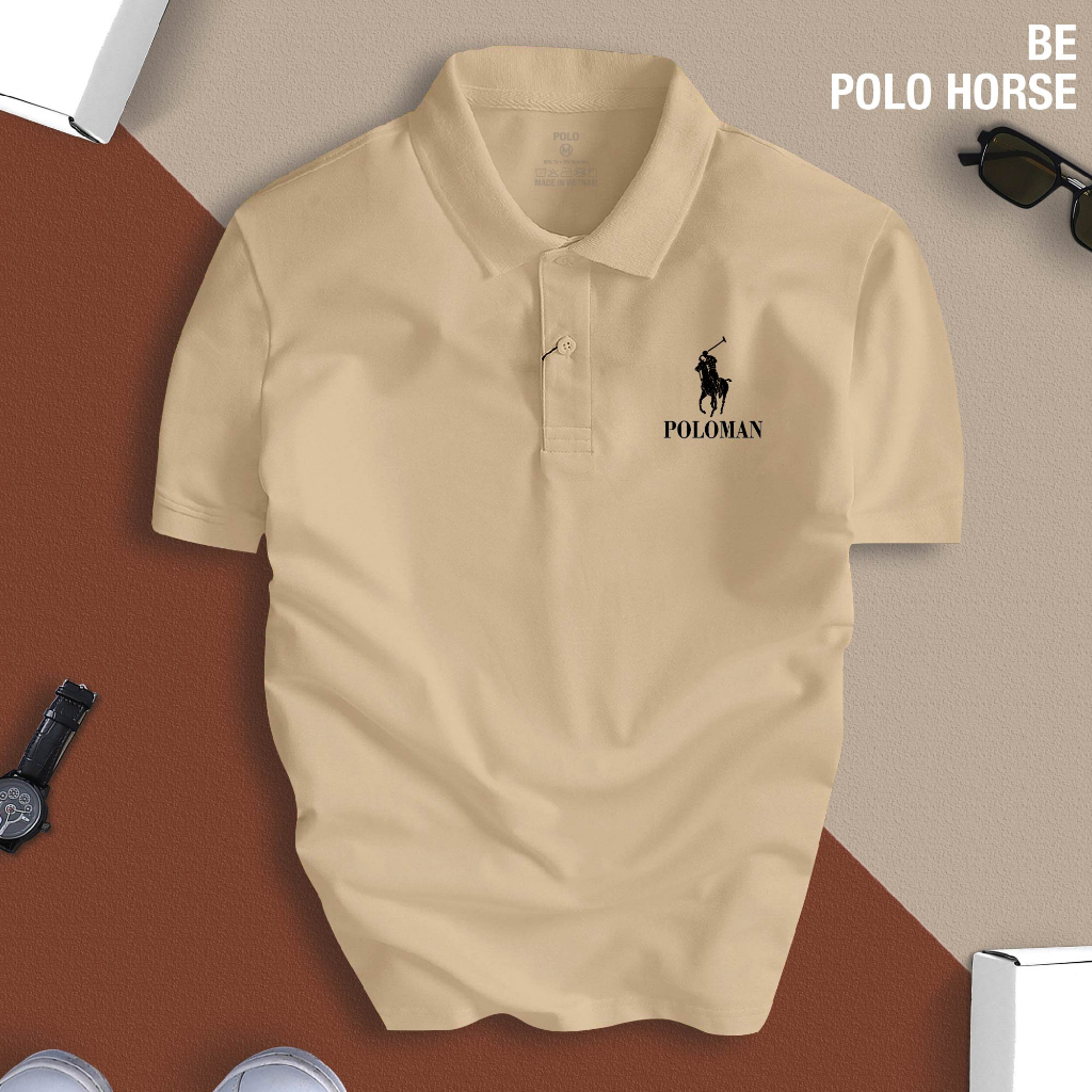 Áo Thun Polo Nam cổ bẻ POLO HORSE chất vải Cá Sấu CVC chuẩn form thanh lịch