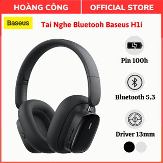 Tai nghe Bluetooth chụp tai Baseus Bowie H1i, Kiểu dáng năng động, chống ồn thông minh, Bluetooth 5.3, Bảo hành 12 tháng