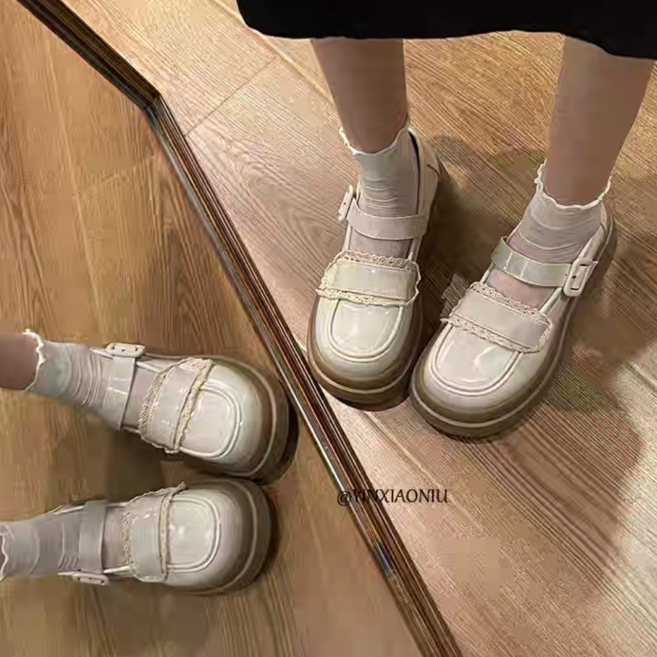 Giày búp bê nữ đế cao KORI phong cách Hàn Quốc - Giày lolita nữ xinh xắn cao cấp