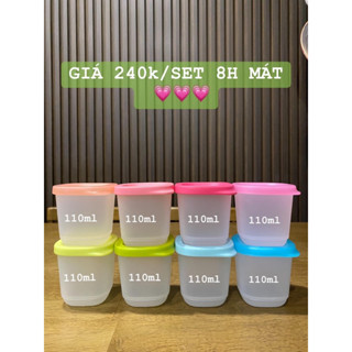 Hộp 110ml tupperware đựng sữa chua, đồ ăn dặm cho bé kín mùi kín khí an toàn