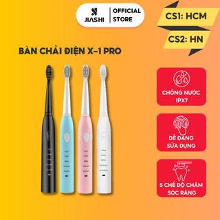 Bàn chải điện JIASHI X1 Pro, 5 chế độ đánh răng tự động, tặng kèm 4 đầu bàn chải chống nước IP7-BCD04