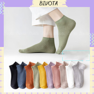 Tất cổ thấp Bivota vớ trơn cổ ngắn len gân phong cách hàn quốc cực xinh xắn TN126