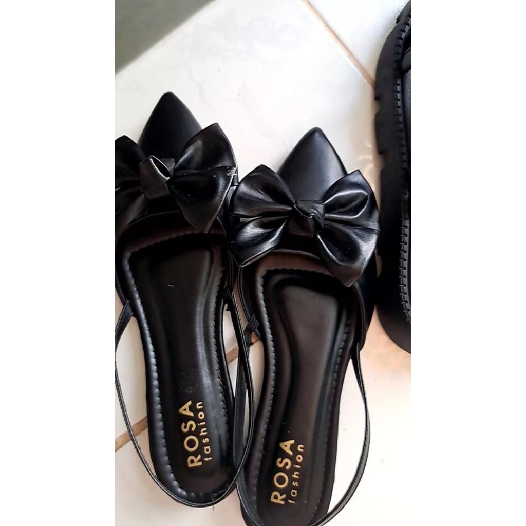 Giày sandal sục  bệt nơ xinh 2 cm quai thun MÃ SD-0299