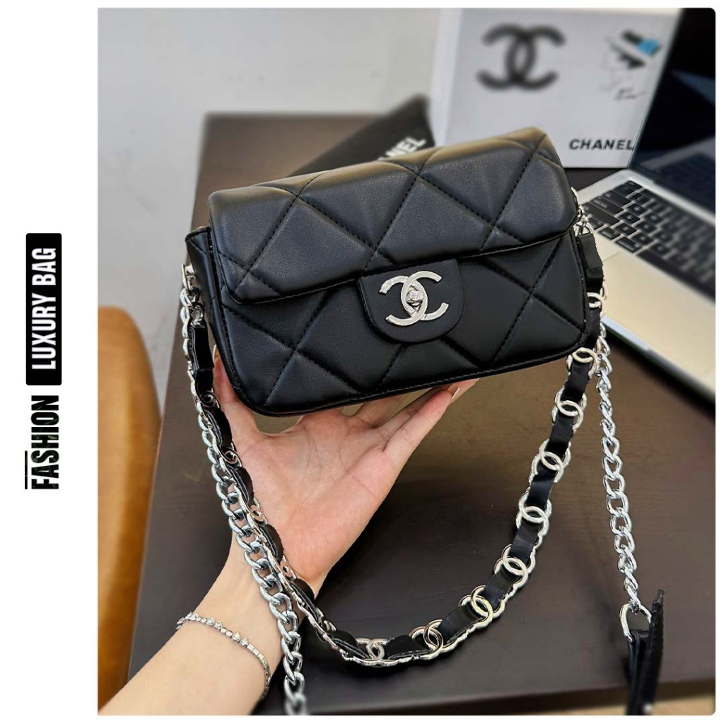Túi xách nữ Cnl Logo Bạc - Túi cnl 2 quai đeo chéo, đeo vai, Fashion Luxury Bag | Shop Nhà Túi