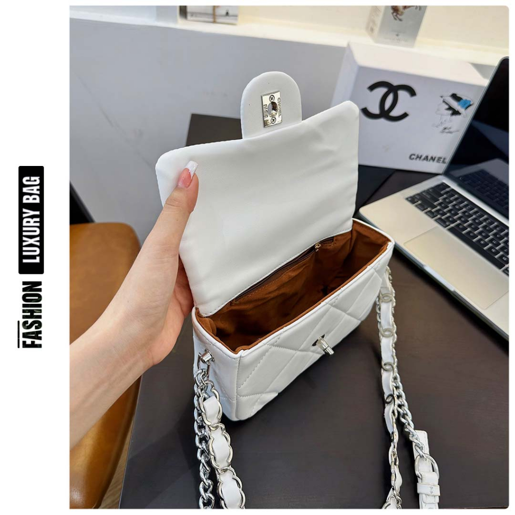 Túi xách nữ Cnl Logo Bạc - Túi cnl 2 quai đeo chéo, đeo vai, Fashion Luxury Bag | Shop Nhà Túi