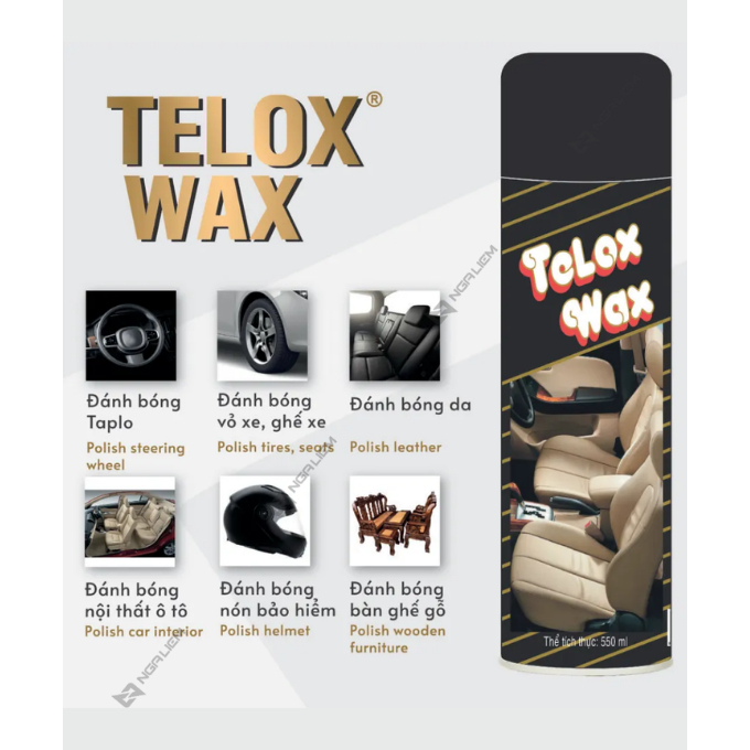 Chai xịt làm bóng da, dưỡng nhựa WAX ONE 550ml - Hàng chính hãng