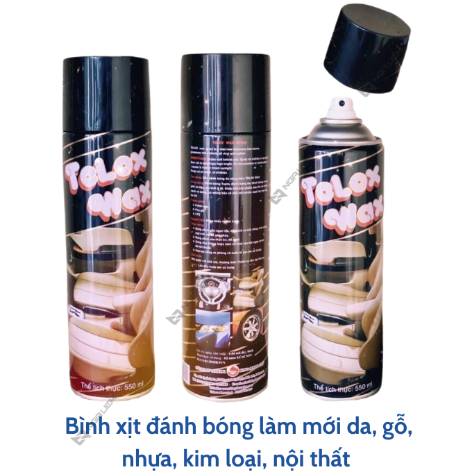 Chai xịt làm bóng da, dưỡng nhựa WAX ONE 550ml - Hàng chính hãng